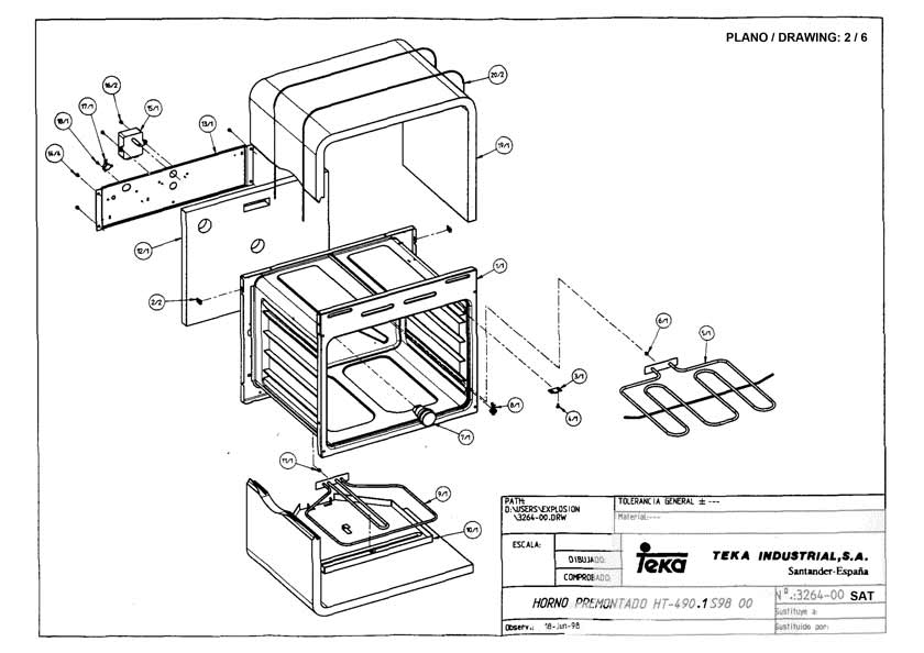 manual horno teka resistencias