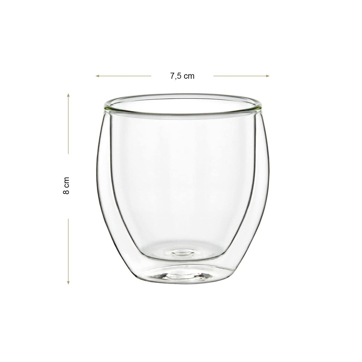 vaso doble cristal 150ml